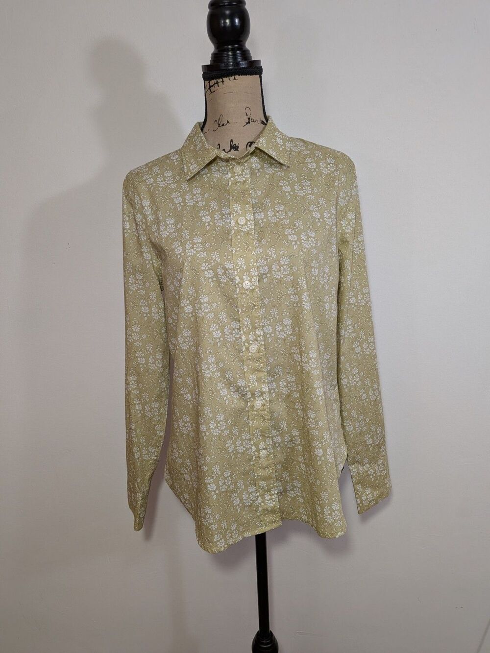 NWT $128 J.Crew x Liberty Slim Fit Capel Floral Shirt Cotton Lodden Green sz 10